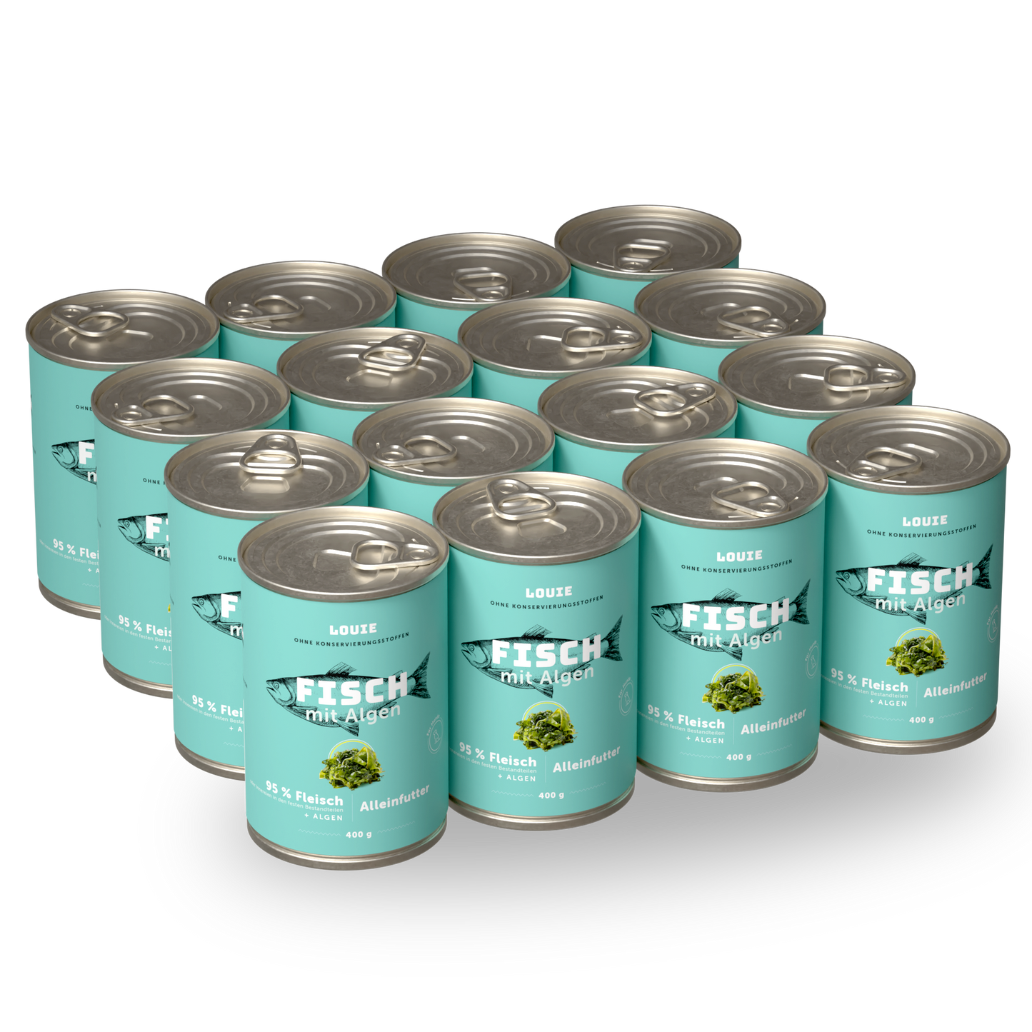 Vorteilspackung mit 16 Stück - Fisch mit Algen 400g