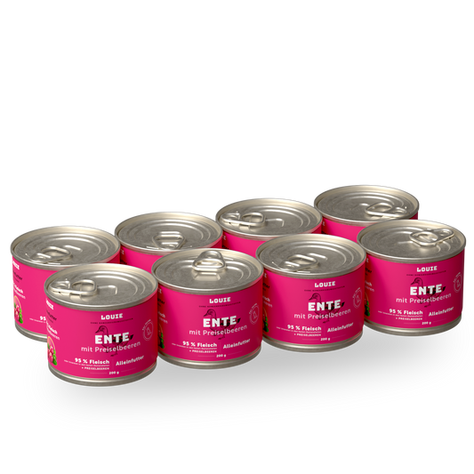 Vorteilspackung mit 8 Stück - Ente mit Preiselbeeren 200g