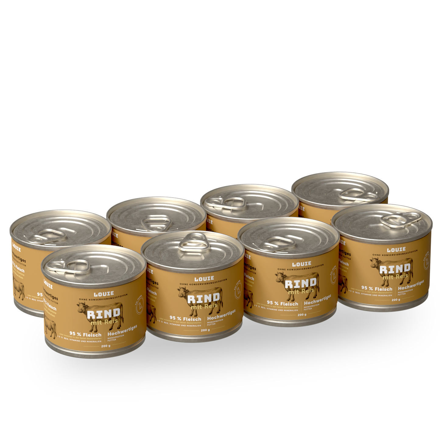 Vorteilspackung mit 8 Stück - Rind mit reis 200g