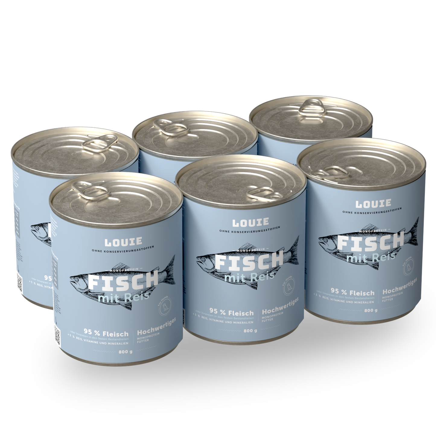 Vorteilspackung mit 6 Stück - Fisch mit Reis 800g