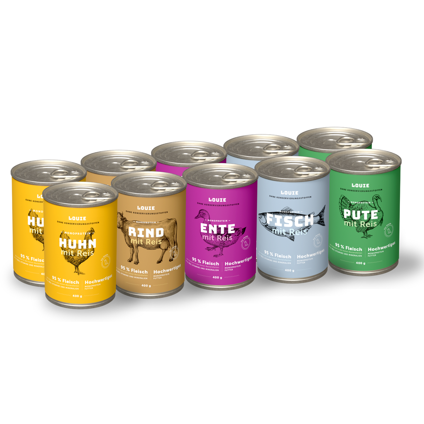 Probierpaket 400 g Dosen mit Reis – 10 Stück