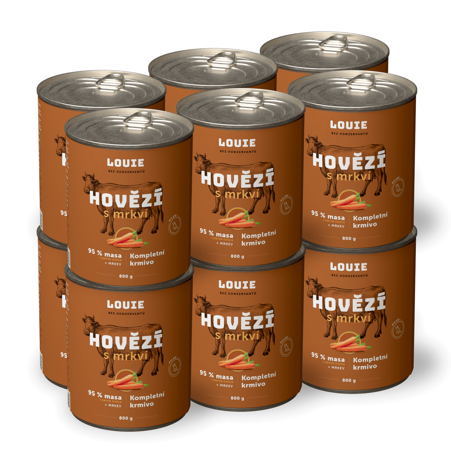Hovädzie s mrkvou a prebiotikami | 12ks | 800g