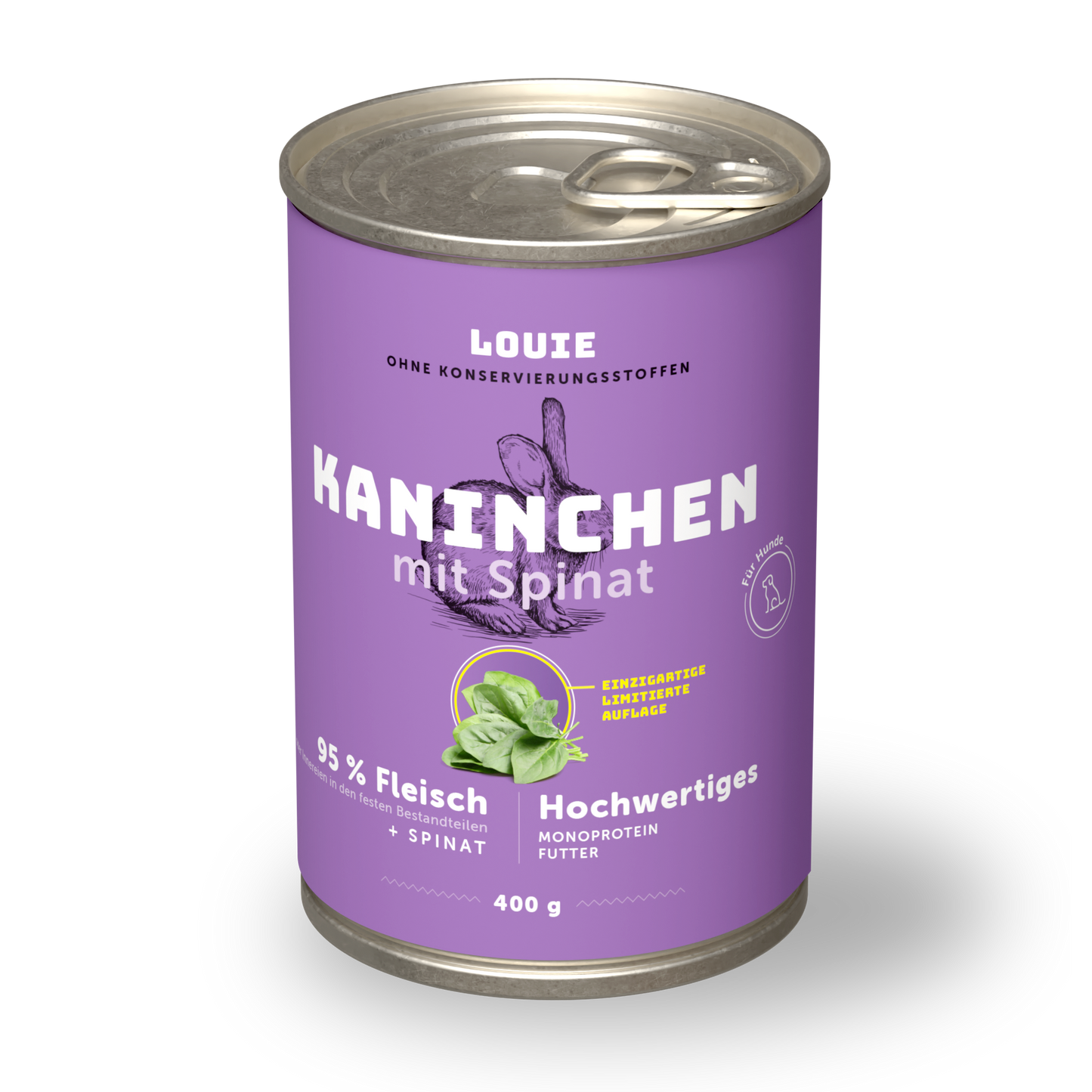 Kaninchen mit Huhn und Spinat 400 g