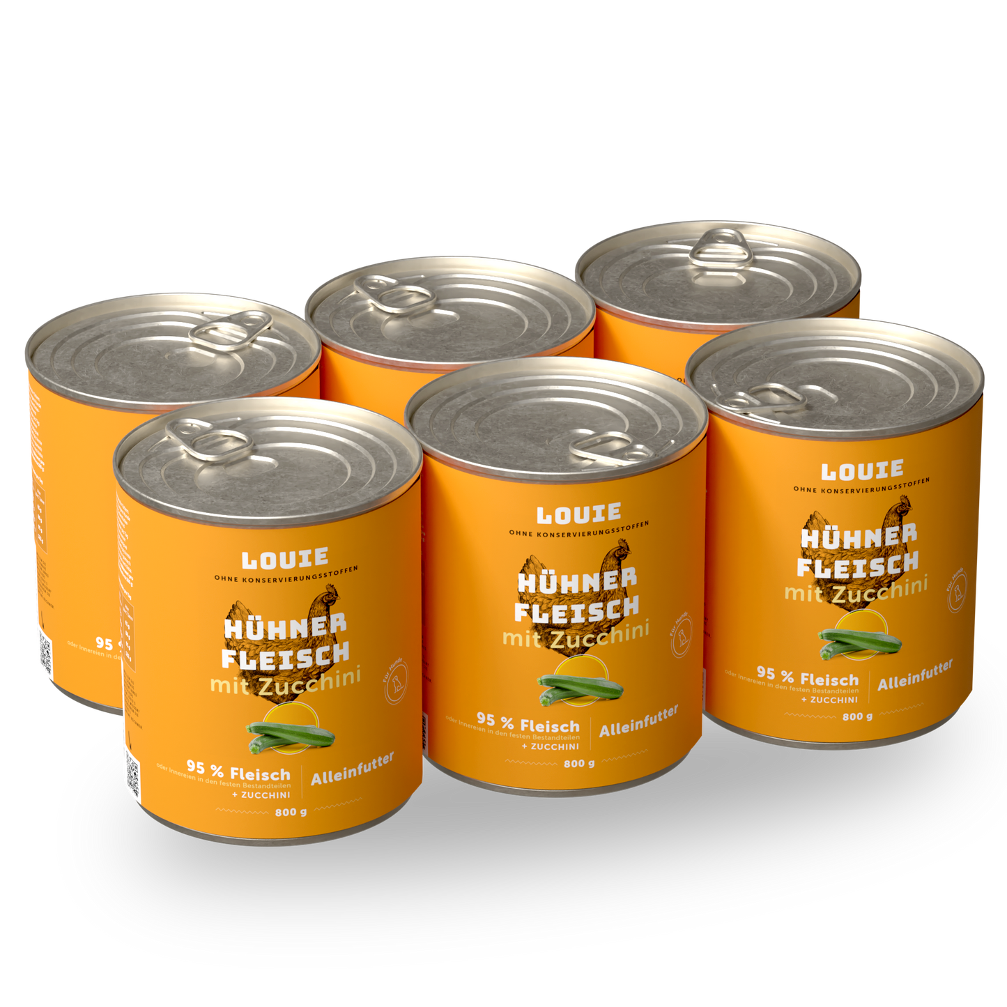 Vorteilspackung mit 6 Stück - Huhn mit Zucchini 800g