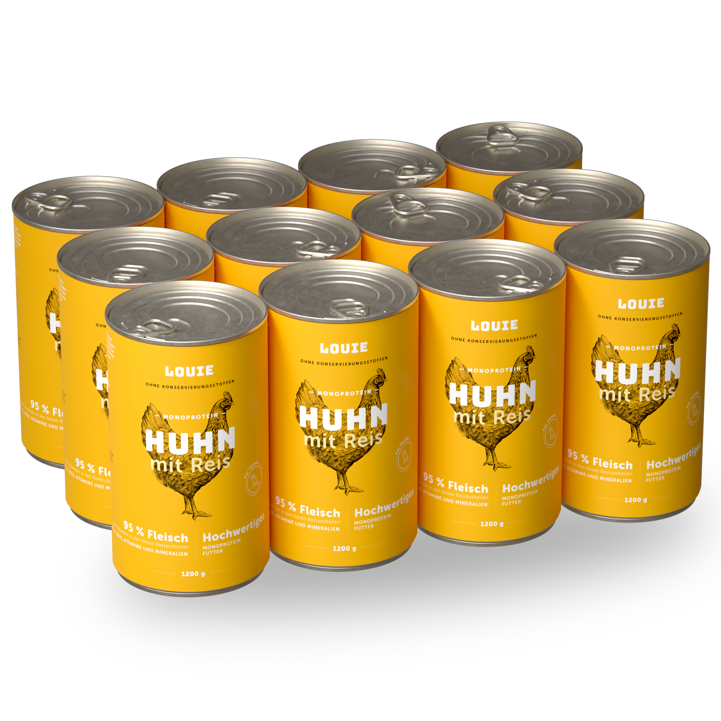 Vorteilspackung mit 12 Stück - Huhn mit Reis 1200g