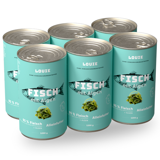 Vorteilspackung mit 6 Stück - Fisch mit Algen 1200g