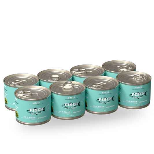 Vorteilspackung mit 8 Stück - Fisch mit Algen 200g