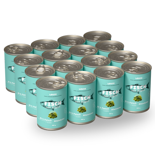 Vorteilspackung mit 16 Stück - Fisch mit Algen 400g
