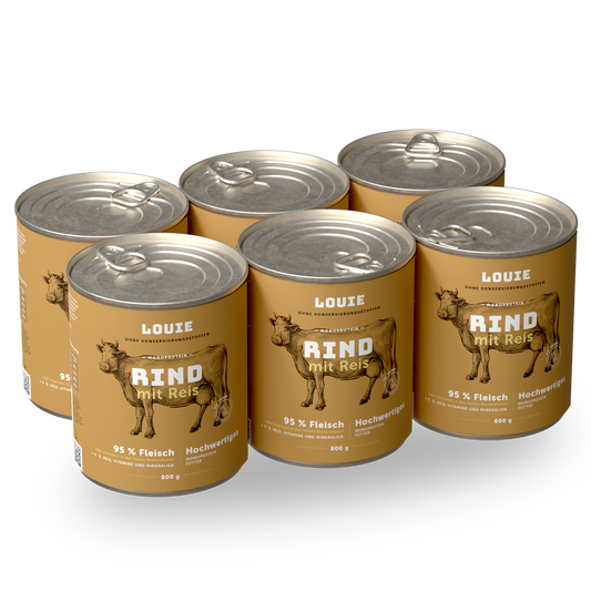 Vorteilspackung mit 6 Stück - Rind mit reis 800g