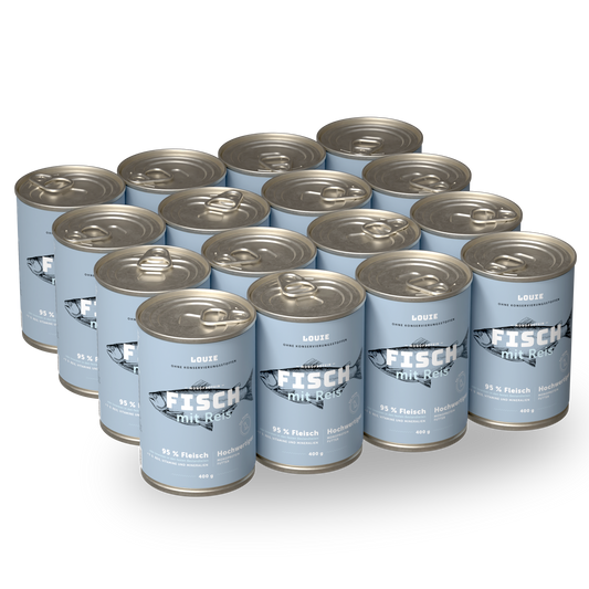 Vorteilspackung mit 16 Stück - Fisch mit Reis 400g