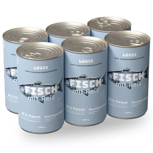 Vorteilspackung mit 6 Stück - Fisch mit Reis 1200g