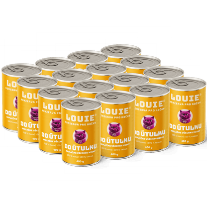 Mačací balíček do útulku 16ks, 400g - LOUIE pomáha útulkom