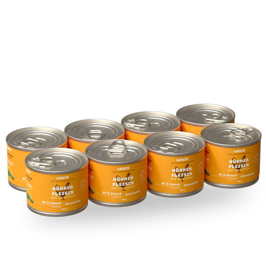 Vorteilspackung mit 8 Stück - Huhn mit Zucchini 200g