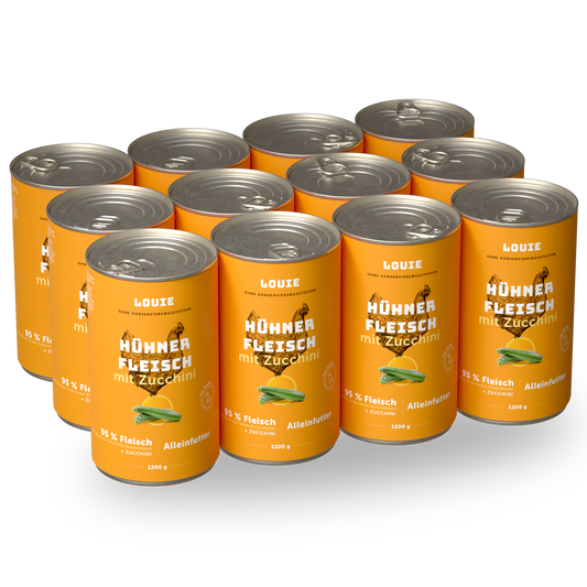 Vorteilspackung mit 12 Stück - Huhn mit Zucchini 1200g