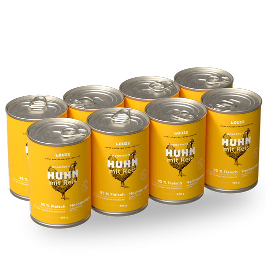 Vorteilspackung mit 8 Stück - Huhn mit Reis 400g