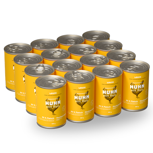 Vorteilspackung mit 16 Stück - Huhn mit Reis 400g