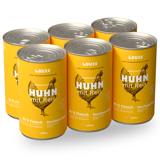 Vorteilspackung mit 6 Stück - Huhn mit Reis 1200g